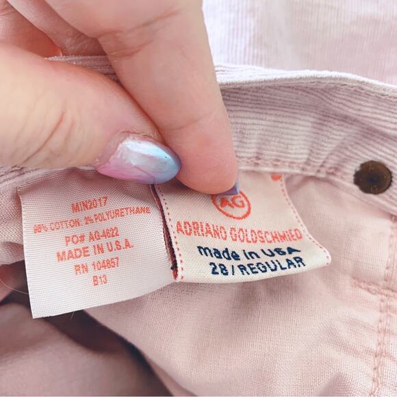 Ag Adriano Goldschmied The Rich Y2K Pink Corduroy Micro Mini Skirt Size 28 - Picture 8 of 8